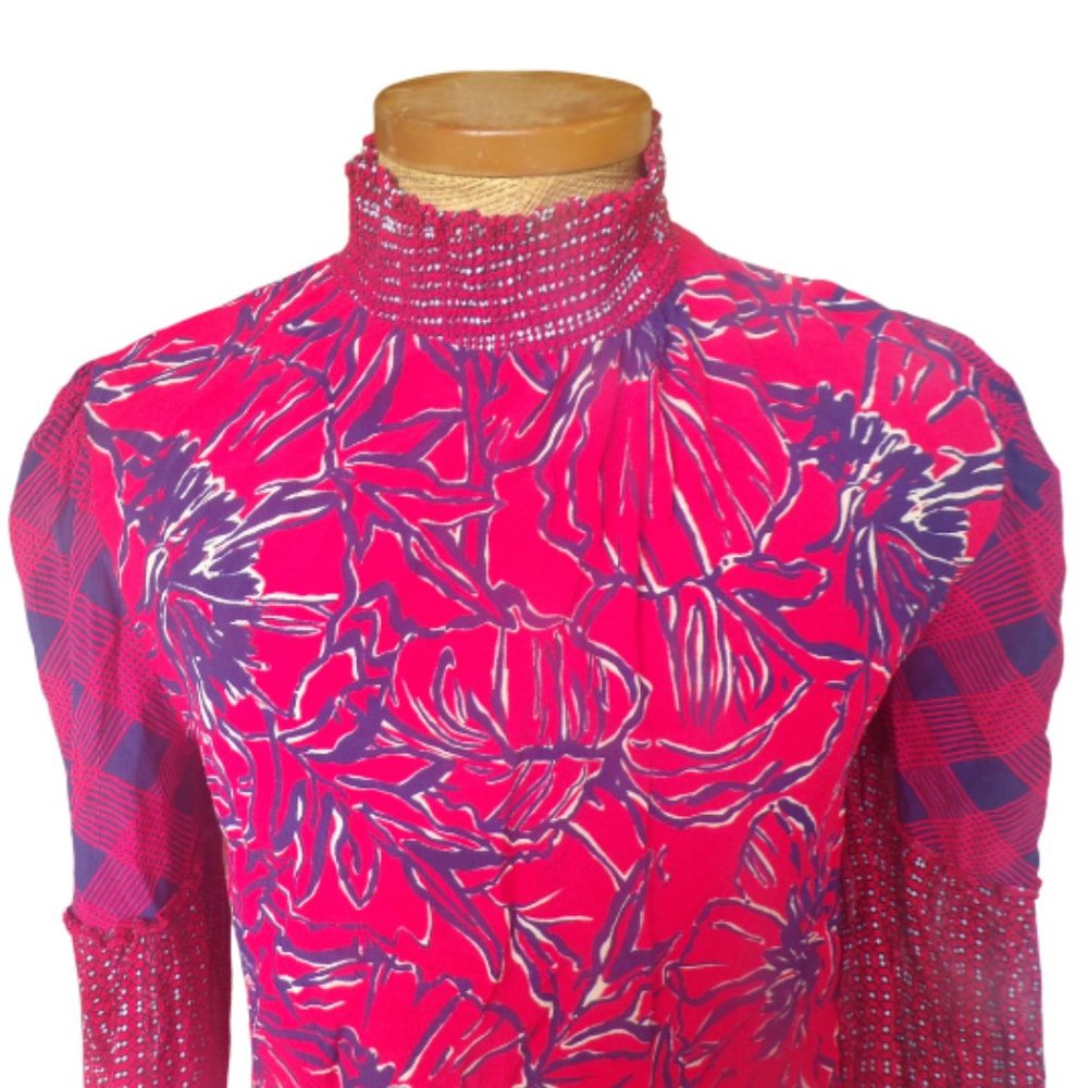 Red White and Blue Long Sleeved Blouse